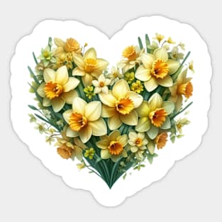 Heart Shaped Flowers Sticker